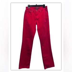 Lauren Jeans Co Ralph Lauren Size‎ 4 Corduroy Pant Red Classic Straight Stretch